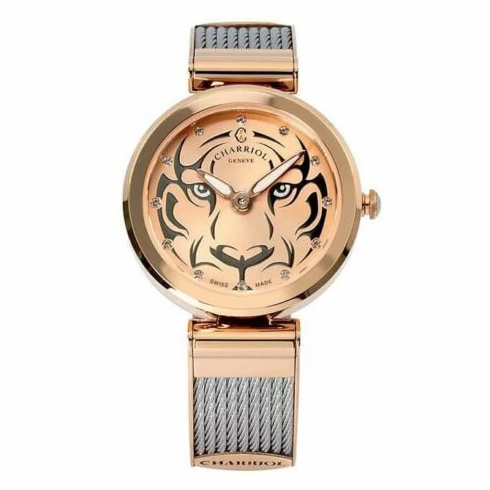 CHARRIOL Forever Tiger Rose Gold & Black Dial Ladies Watch