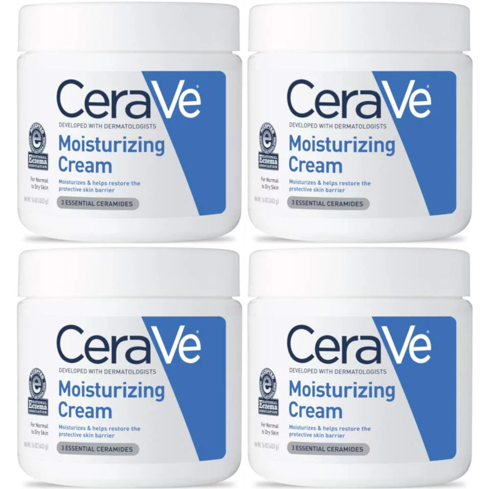 CeraVe Moisturizing Cream, 16 Ounces each (Value Pack of 4)