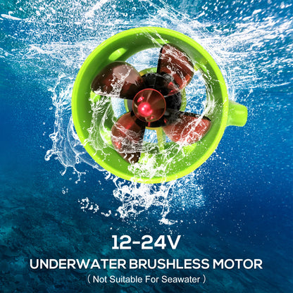 Suzicca 1000KV Underwater Brushless Motor Clockwise with with 4-Blade Propellers 12-24V Waterproof Electric Motor Drive Engine for Bait Boat Nest Ship