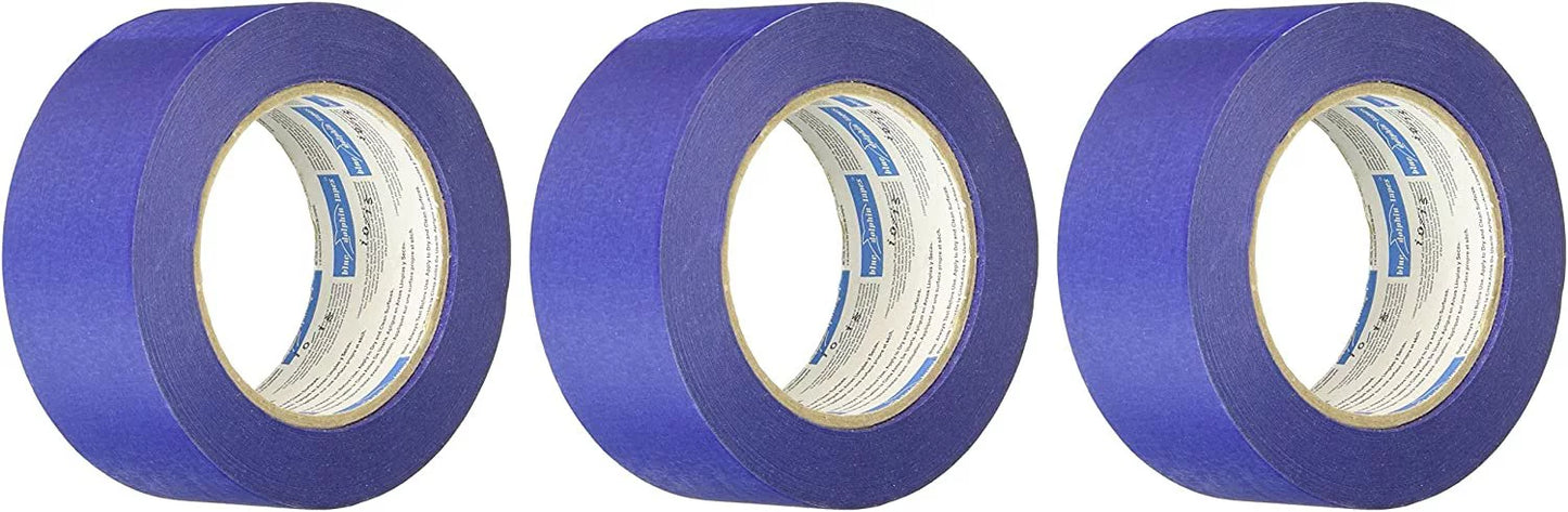 Blue Dolphin TPBDT3PK-0200 TP BDT 3PK-0200 3-Pack 2" Blue Painter's Tape, Multi