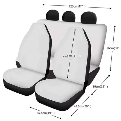 Binienty Interior Accessories Car Chair Cover Set of 8-Van Sedan Seatbelt Pad+Center Console Pad+Front Back Saddle Blanket Cover+Auto Settring Wheel Cover AestheticMushroom Print