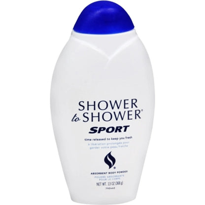 Shower To Shower Body Powder Sport, 13 oz (Pack of 3)