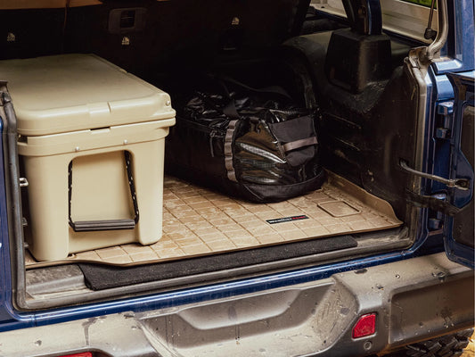 WeatherTech Cargo Trunk Liner with Bumper Protector compatible with 2020-2024 Subaru Outback - Behind 2nd Row Seating With Bumper Protector, Tan