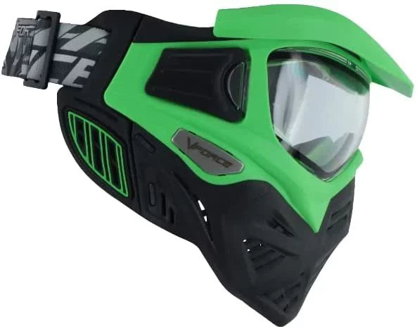 V-Force Grill 2.0 Mask Paintball Goggle w Clear Thermal Lens - Venom Green Black