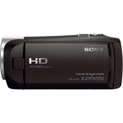 Sony HDR-CX405/B Full HD 60p Camcorder + 64GB Ultra MicroSDXC UHS-I Memory Card + NP-BX1 Battery Pack + Accessory Bundle