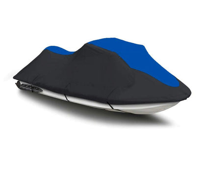 BLACK / BLUE HEAVY-DUTY, TOP OF THE LINE COVER Compatible for Polaris SL 650 1992 1993 1994 1995 Jet Ski PWC Cover 1-2 Seater