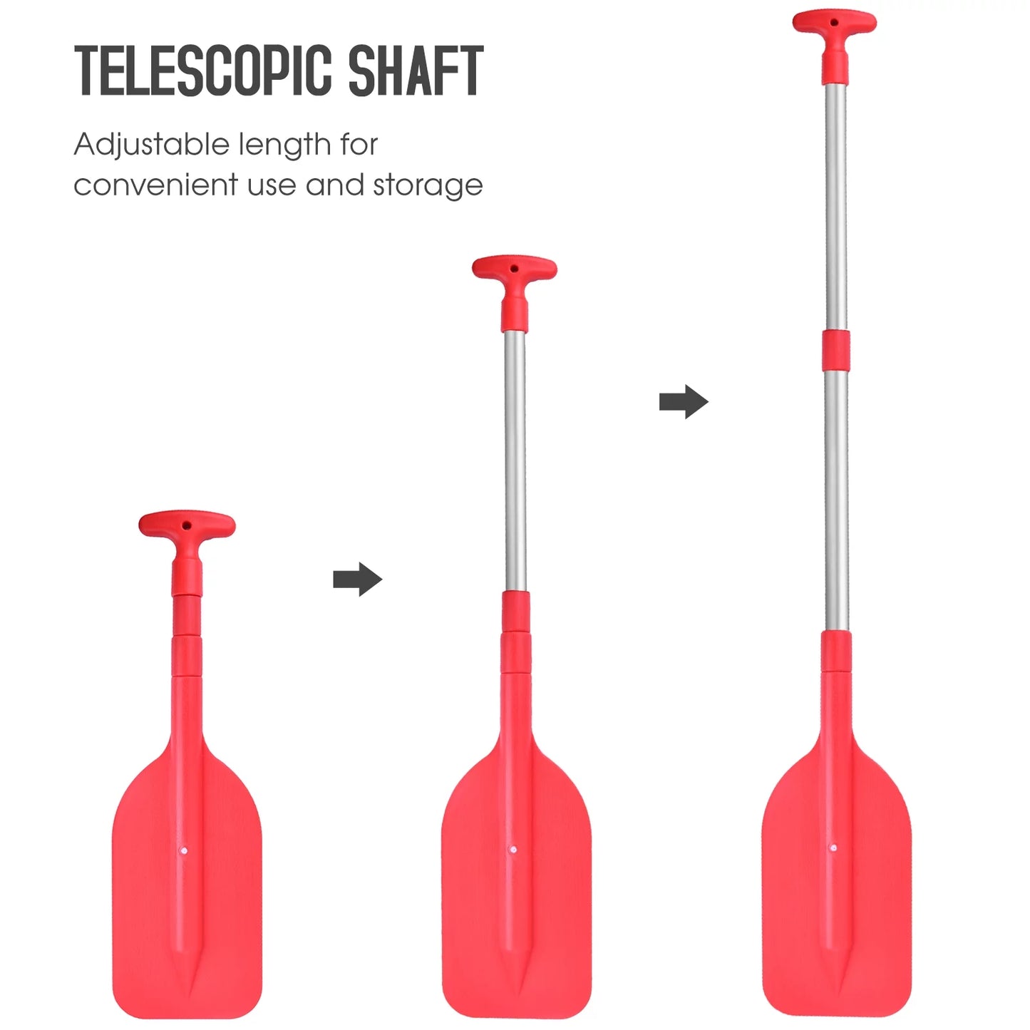 Tomfoto Telescopic Paddle Portable Collapsible Adjustable Boat Paddle