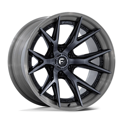 20x10 Fuel FC402 Catalyst Gloss Black W/ Brushed Gray FORGED Wheel 6x135 (-18mm)