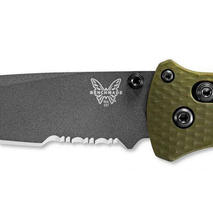 Benchmade 537SGY-1 Bailout Axis Serrated Tanto Grey Coated CPM-M4 Super Tool Steel Knife