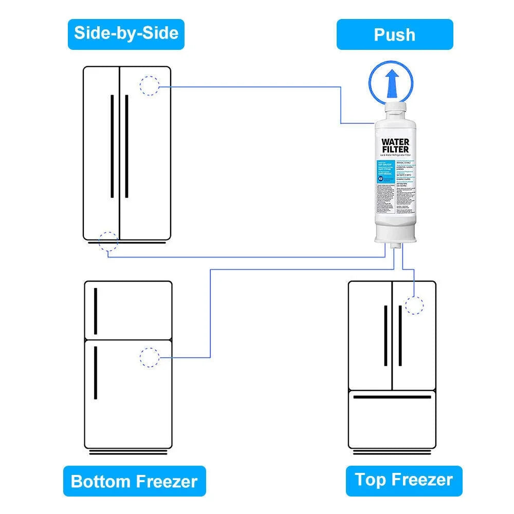 2 Pack Replacement For DA97-17376B HAF-QIN, DA9717376B HAF-QIN/EXP Refrigerator Water Filter