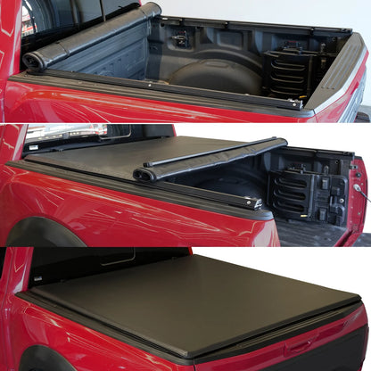 XTWEEX Soft Roll Up Truck Bed Tonneau Cover Fits 2002-2023 Dodge Ram 1500 | 2003-2023 Ram 2500 3500 | 2019+ Ram 1500 Classic Body(Not for New Body) 6.4 FT Bed W/O Rambox