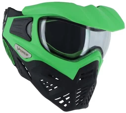 V-Force Grill 2.0 Mask Paintball Goggle w Clear Thermal Lens - Venom Green Black