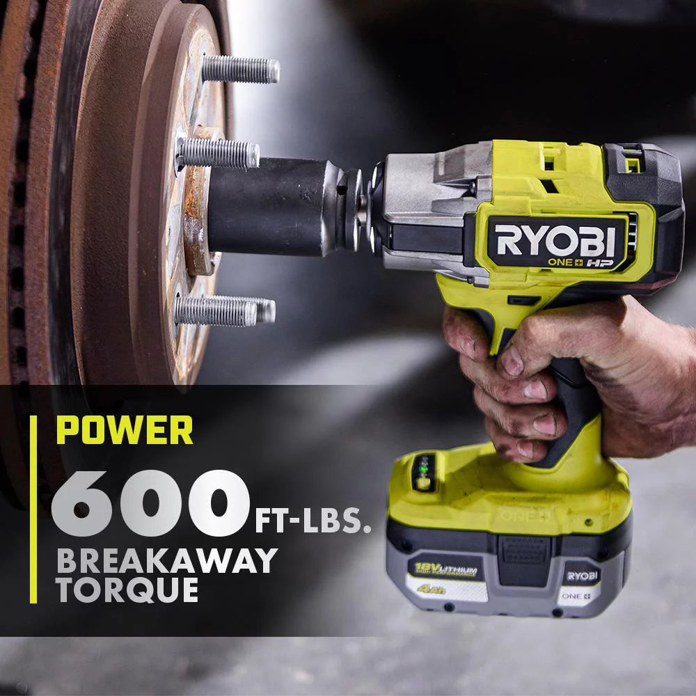 RYOBI ONE+ HP 18V Brushless Cordless 4-Mode 1/2 in. Impact Wrench (Tool Only) (P262)