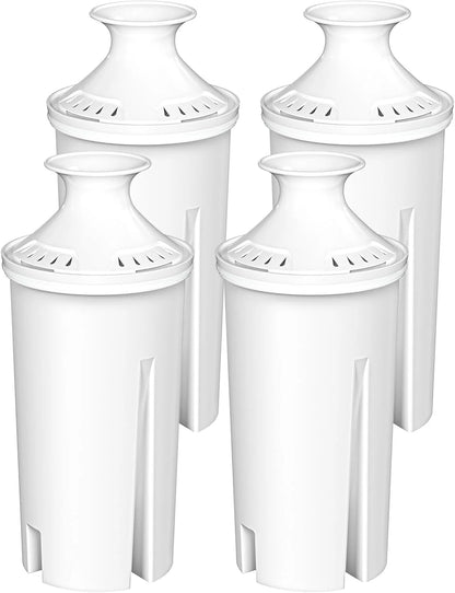 4-Pack Standard Water Filter Replacements for Brita® Water Pitchers and Dispensers, NSF Certified to Reduce Chlorine and Bad Taste, BPA free