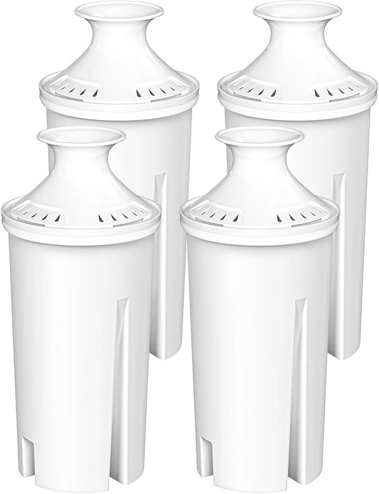 4-Pack Standard Water Filter Replacements for Brita® Water Pitchers and Dispensers, NSF Certified to Reduce Chlorine and Bad Taste, BPA free