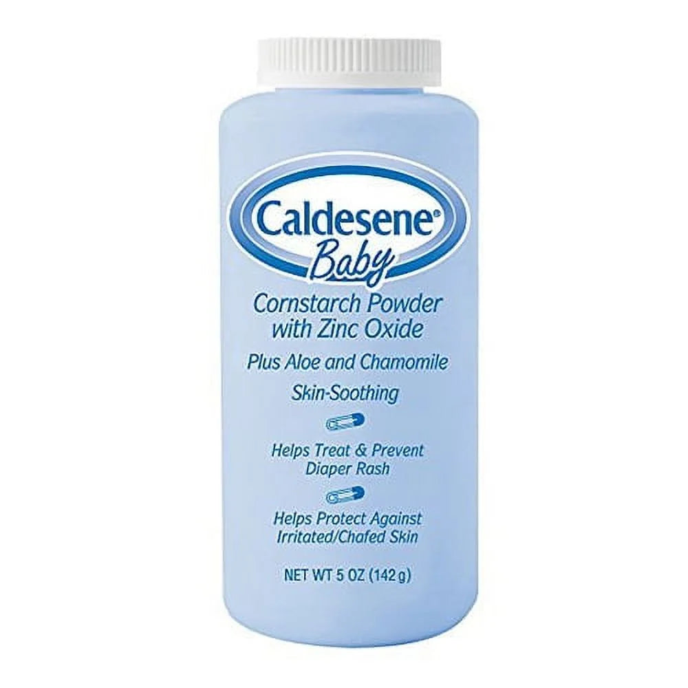 Caldesene Baby Cornstarch Powder With Zinc Oxide To Prevent Diaper Rash - 5 Oz, 6 Pack