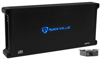 (2) Rockville W12K9D2 V3 12" 8000 Watt Subwoofers+Sealed Sub Box+Mono Amplifier+Amp Kit