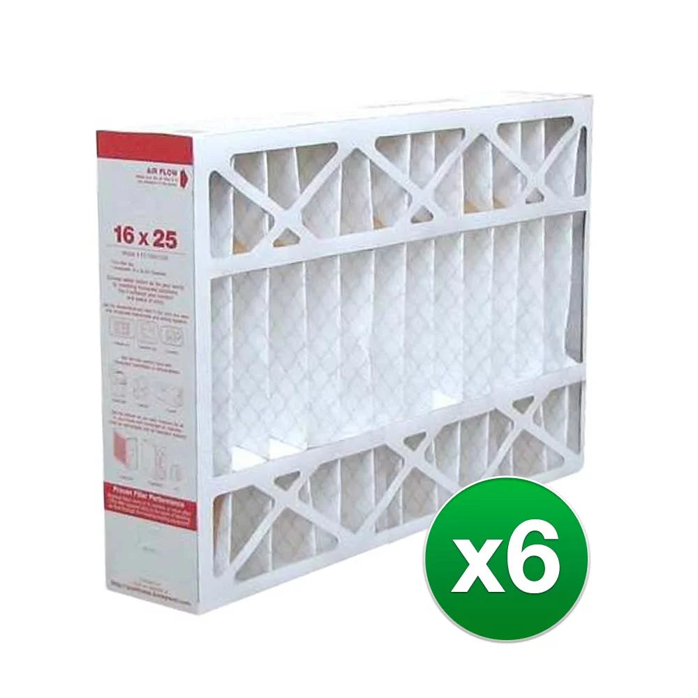 REP Pleated Air Filter For Honeywell CF100A1009 Furnace 16x25x4 MERV 11 (6 Pack)