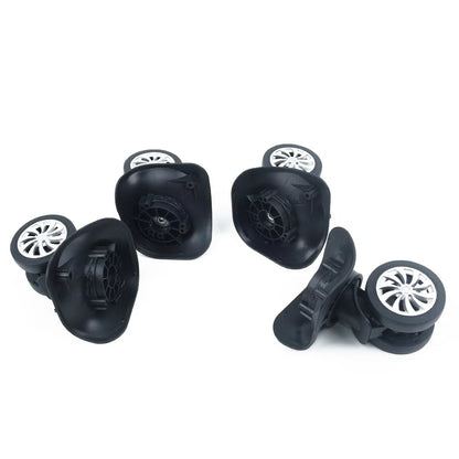 Replacement Luggage Suitcase Wheels,4*2.55inch,4Pcs/Set,Swivel Universal Wheel Black,Plastic,Dual Roller Wheels