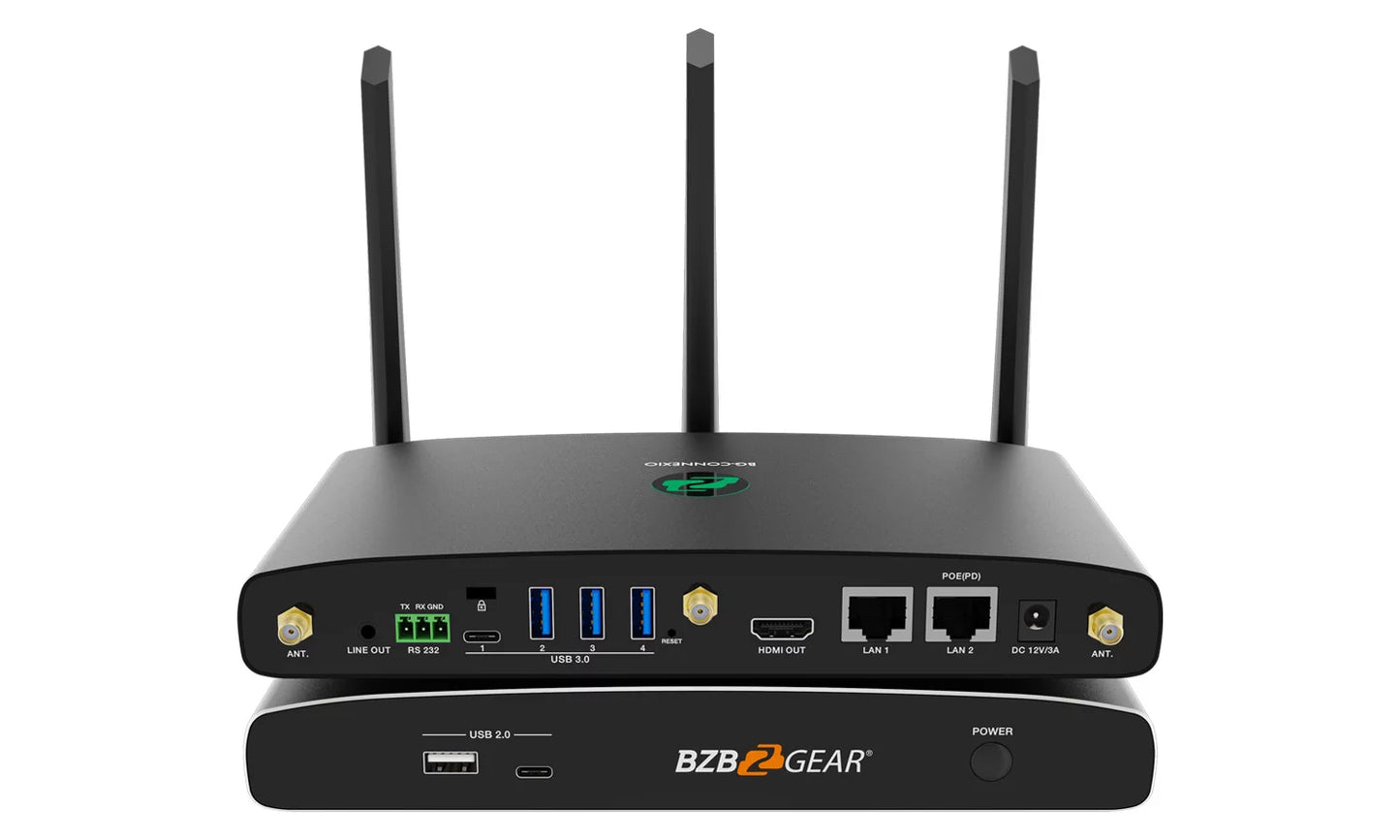 BZBGEAR 4K UHD Wireless BYOD Conference Room Presentation Collaboration Solution with Airplay/Miracast/Chromecast Support