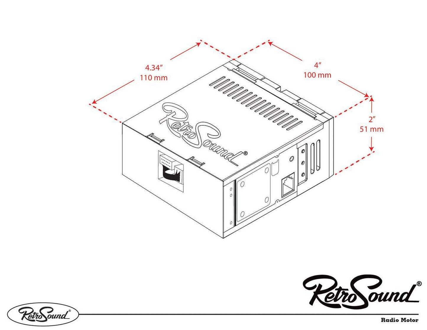 RetroRadio Compatible with 1977-79 Ford Ranchero Features Include Bluetooth, AUX, AM/FM LABC-M1-121-55P-75PF4