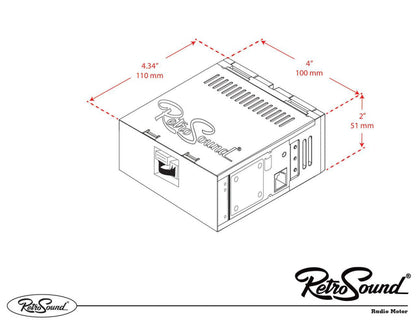 RetroRadio Compatible with 1977-79 Ford Ranchero Features Include Bluetooth, AUX, AM/FM LABC-M1-121-55P-75PF4