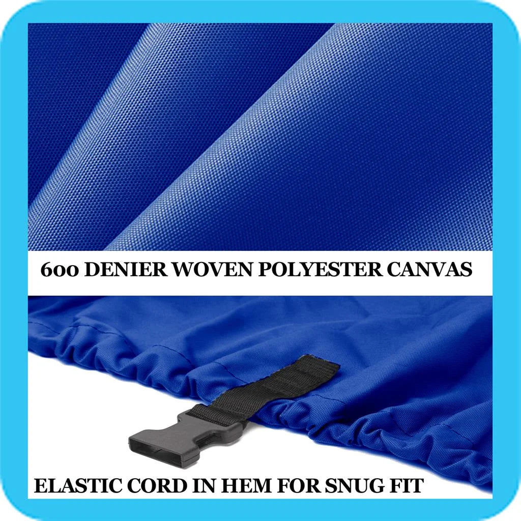 BLUE, GREAT QUALITY BOAT COVER Compatible for SYLVAN ADVENTURER 1600 TILLER 2000-2001