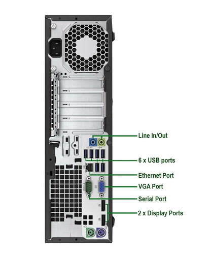 Restored HP 600 G2 Desktop Computer Intel Pentium G4400 3.3GHz CPU 8GB Ram, 2TB HDD, New 20" LCD, Keyboard & Mouse, WiFi, DVD, Win10 Pro PC (Refurbished)