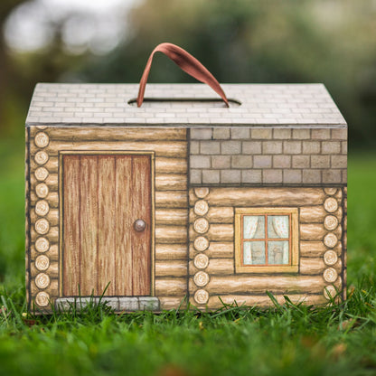 The Queen's Treasures My First Little House on The Prairie Handmade Toddler Ingalls Bear Family & Cabin Play Set & Accessories