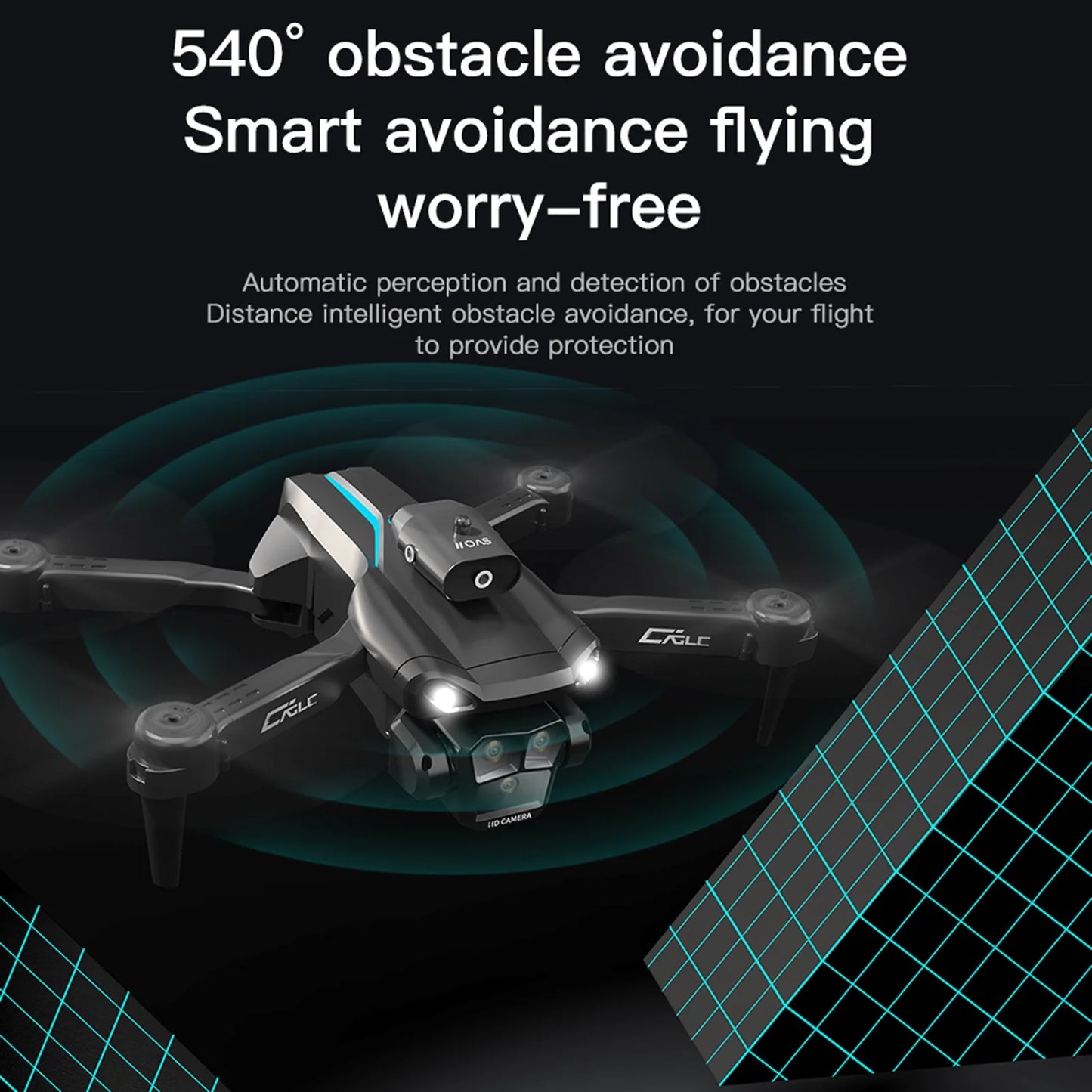 Aibecy Remote Control with Camera 4K 3 Front Camera 2 Bottom Camera Obstacle Avoidance 5GWiFi FPV Storage Bag Package Trajectory Flight Gesture Photography Follow Flight