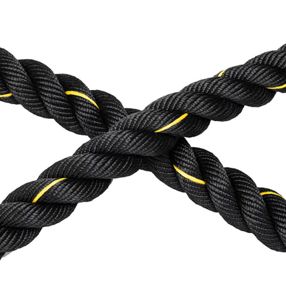 50Ft Length Fitness Battle Rope Gym Workout Strength Training Conditioning Undulation Power Exercise Combat Ropes