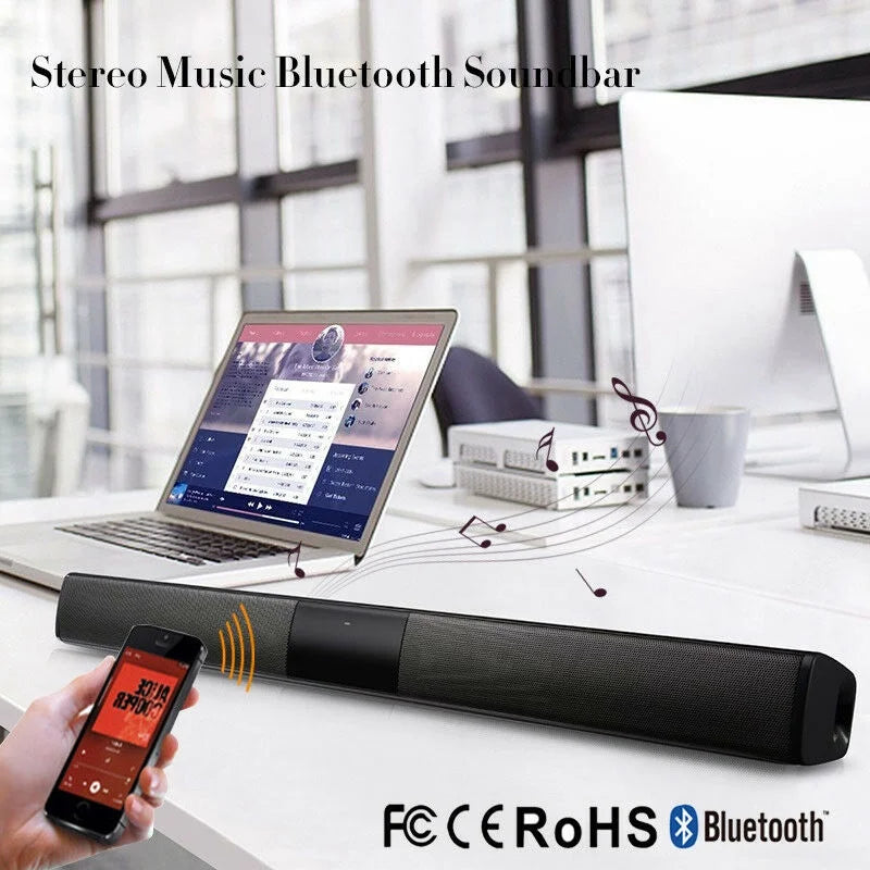 3D Portable Home Wireless Speakers System Soundbar Sound Bar Bluetooth Bluetooth V4.2 TV Sound Bar AUX