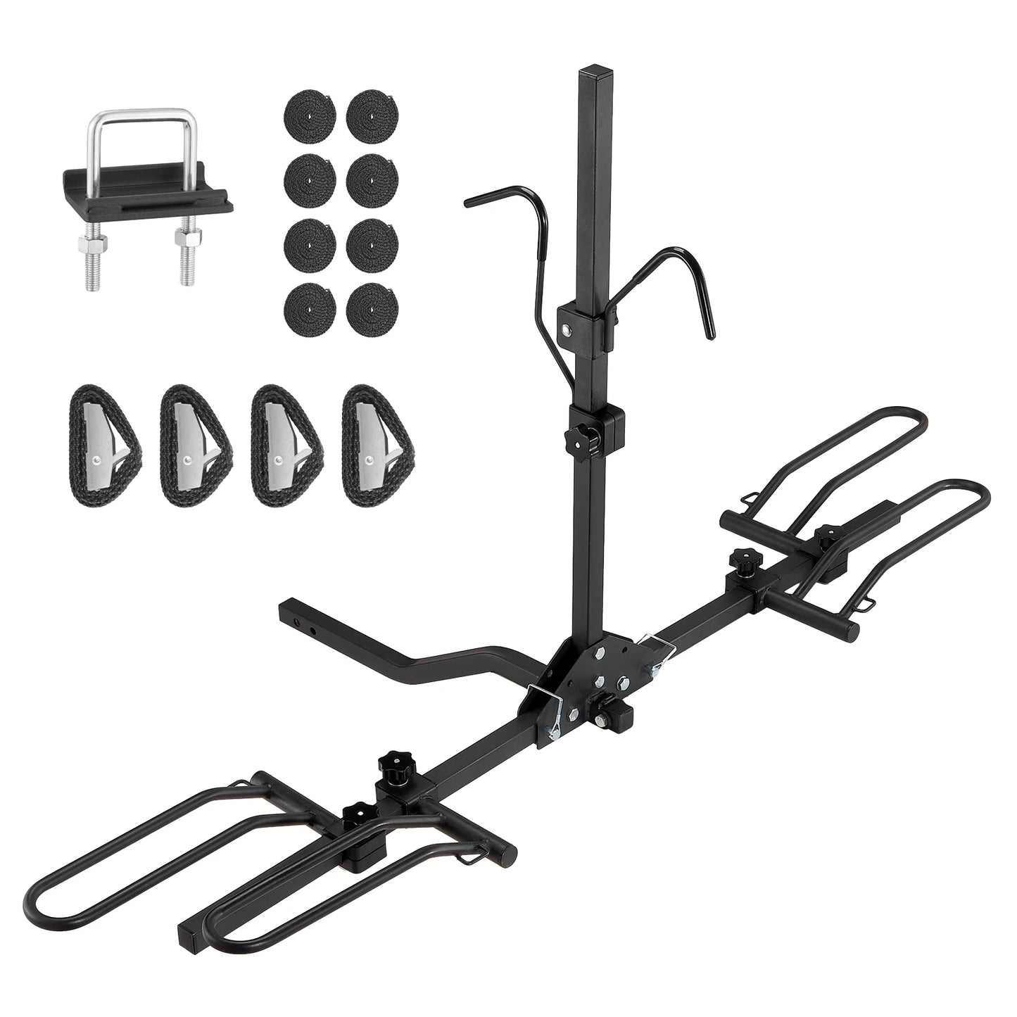 SKYSHALO Hitch Mount Folding Carrier Car Truck SUV 1.25"/2" Receiver 2-Cycle Rack