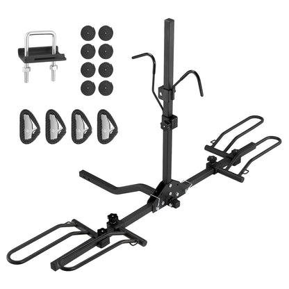 SKYSHALO Hitch Mount Folding Carrier Car Truck SUV 1.25"/2" Receiver 2-Cycle Rack