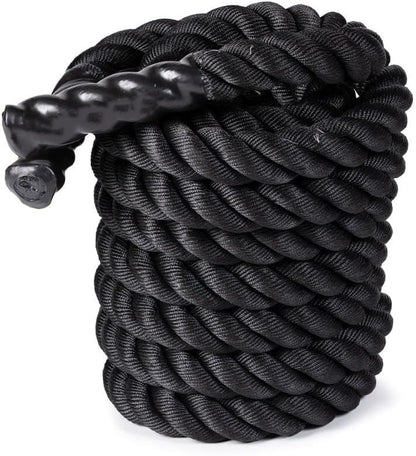 Battle Rope 30ft x 2in, Poly Dacron Heavy Rope for Home Gym Conditioning Workouts, Cross-Train, Strength Training Exercises