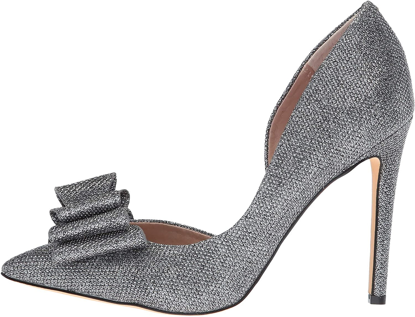 Womens Betsey Johnson Prince Dorsay Bow Toe Pumps - Pewter