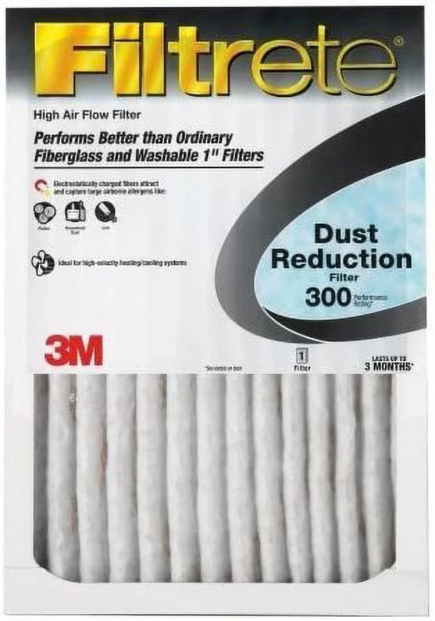 3M 301DC-6 Basic Dust & Lint Reduction Pleated Air Filter, 3 Months, 16x25x1-In. - Quantity 6