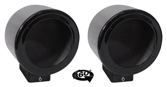 2) Rockville MAC525B 5.25" 360° Swivel Black Aluminum Surface Mount Speaker Pods