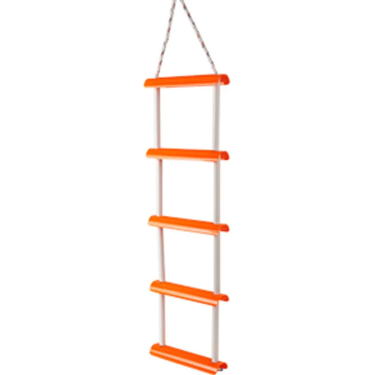 Sea-Dog Line 582501 Portable Emergency 5 Step Boarding Ladder, High-Visibility Orange Polycarbonate and Nylon Rope