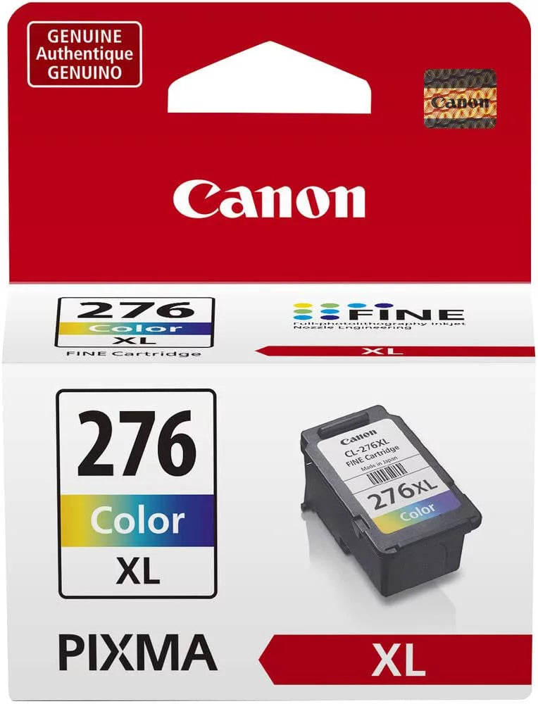 Canon PG-275 XL Black (4981C001) and Canon CL-276 XL Color High Capacity Ink Cartridges (4987C001) - Retail Packaging