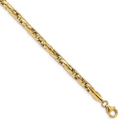 14k Gold Polished Men's Fancy Link Bracelet