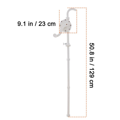 BENTISM Drum Rotary Barrel Pump Hand Crank Water Transfer Pump 5-55 Gallon Drums