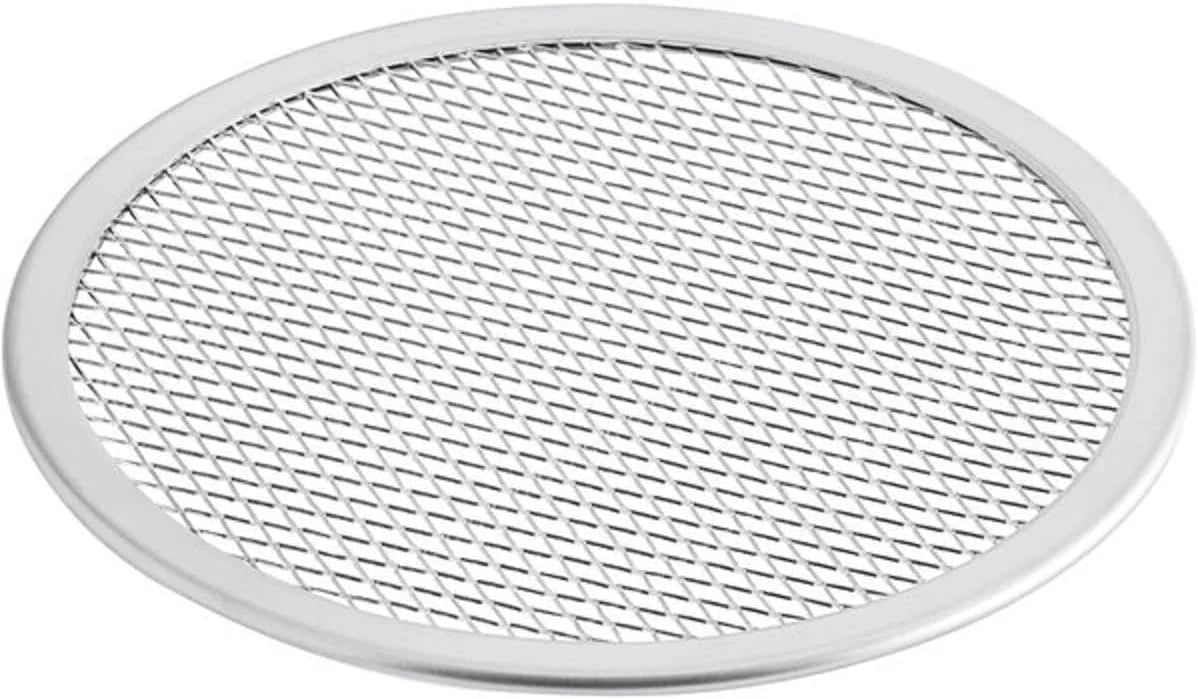 TrueCraftware- Set of 2 Aluminum 18” Pizza Baking Screen Seamless Rim- Bakeware Pizza Screen Round Pizza Pan Tray Round Baking Tray for Home Kitchen Pizzeria & Restaurants