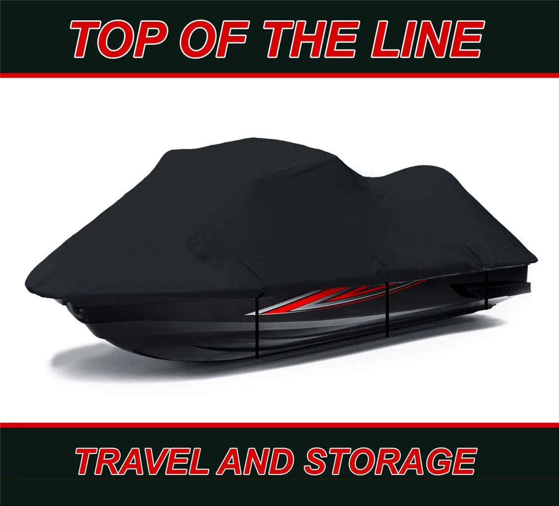 BLACK TOP OF THE LINE JET SKI Cover Compatible for POLARIS SL 700 750 JET SKI PWC COVER 1992 1993 1994 1995 1996 1997 1-2 Seater