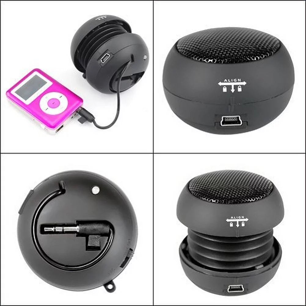 Wired Black Portable Universal Loud Speaker Multimedia Audio System Rechargeable Y7W Compatible With LG V30, K8, G4, Aristo, G5, Q6, K30, X Venture, V50 ThinQ 5G, V40 ThinQ, V35 ThinQ, Power