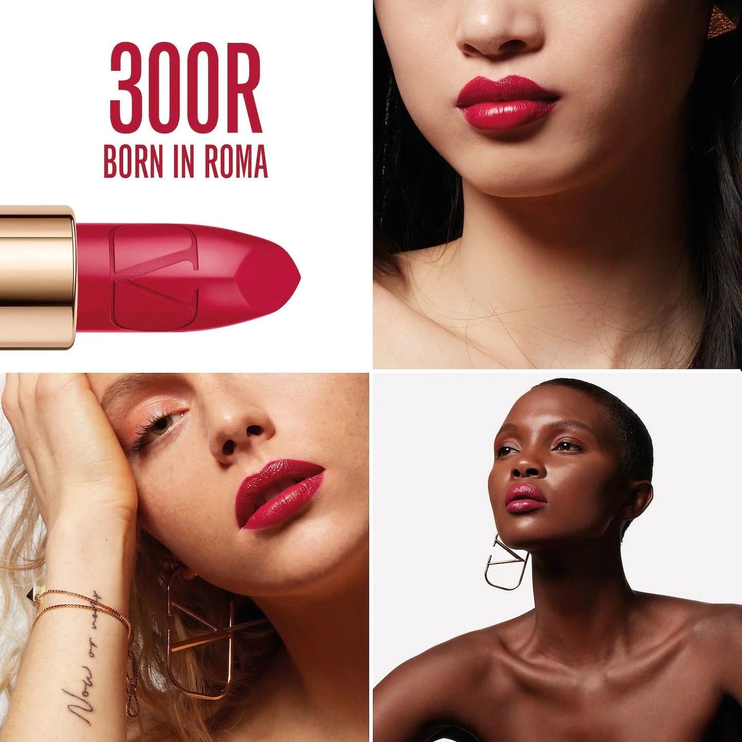 Valentino Rosso Valentino High Pigment Refillable Lipstick - 300R Born in Roma - raspberry pink