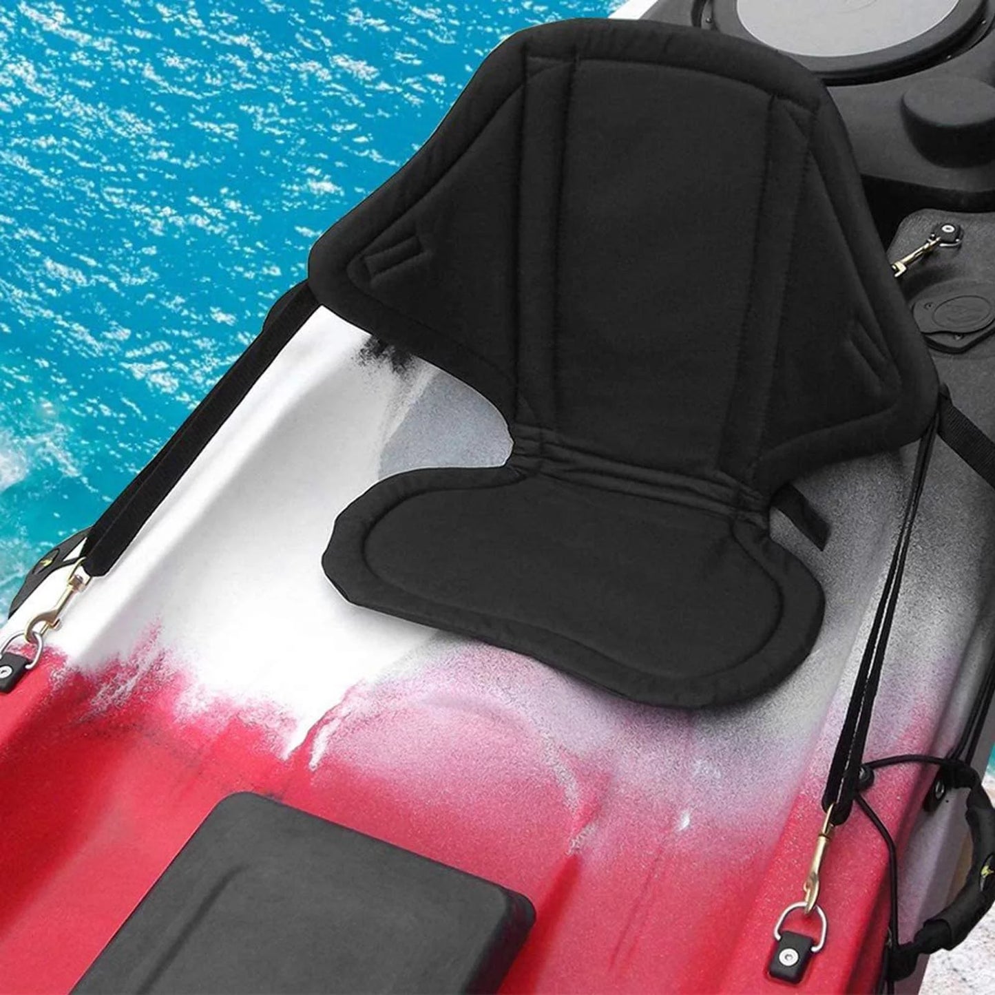 1x kayak boat Saddle Cushion with Storage Bag Universal Back Rest for Paddle Board