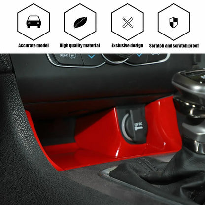 Teledu Red ABS Center Console Gear Shift Storage Trim Panel