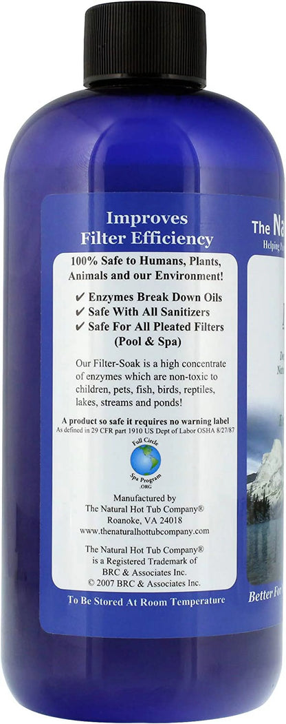 The Natural Hot Tub Company all natural filter soak for pool and spa filters it's the natural solution.