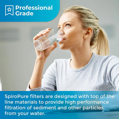 SpiroPure SP-S1-BB 10x4.5 20 Micron Pleated Cellulose Sediment Water Filter Cartridge S1-BB 155405-43 (Case of 8)